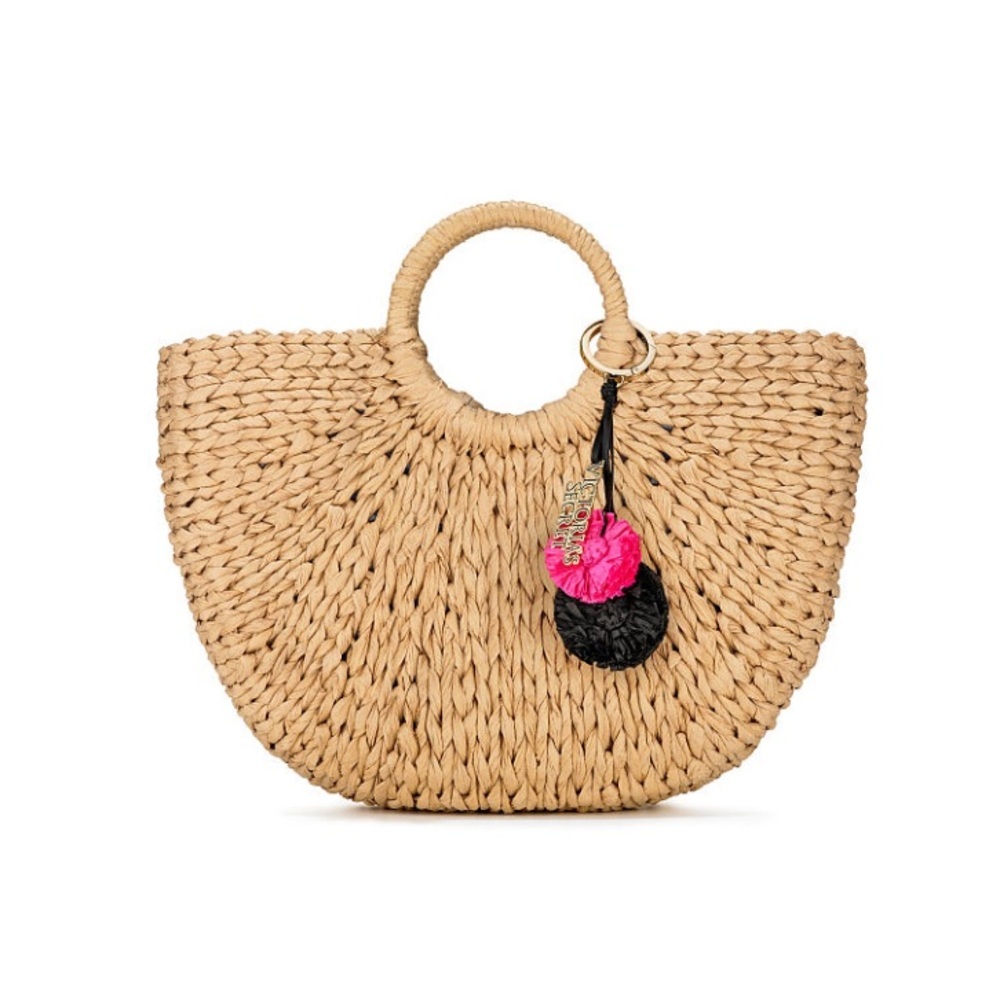 VICTORIA’S SECRET Natural Straw Tote Bag NWT